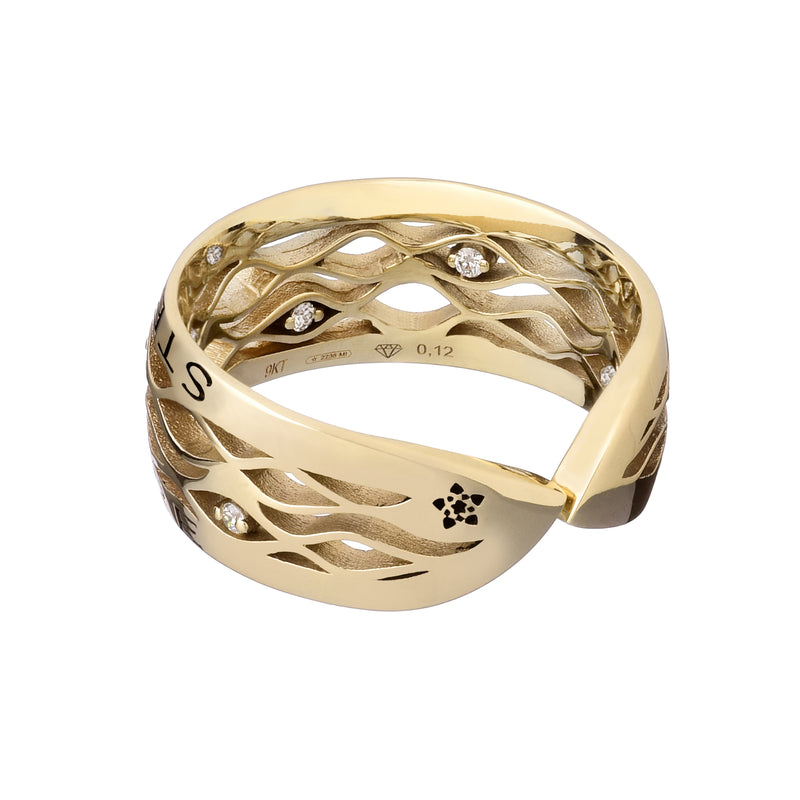 Stellavenere Fascia Oro Giallo 10 Diamanti
