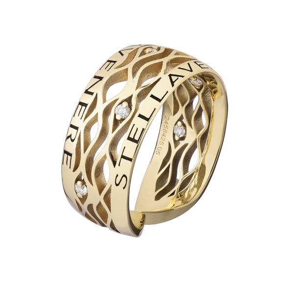 Stellavenere Fascia Oro Giallo 10 Diamanti