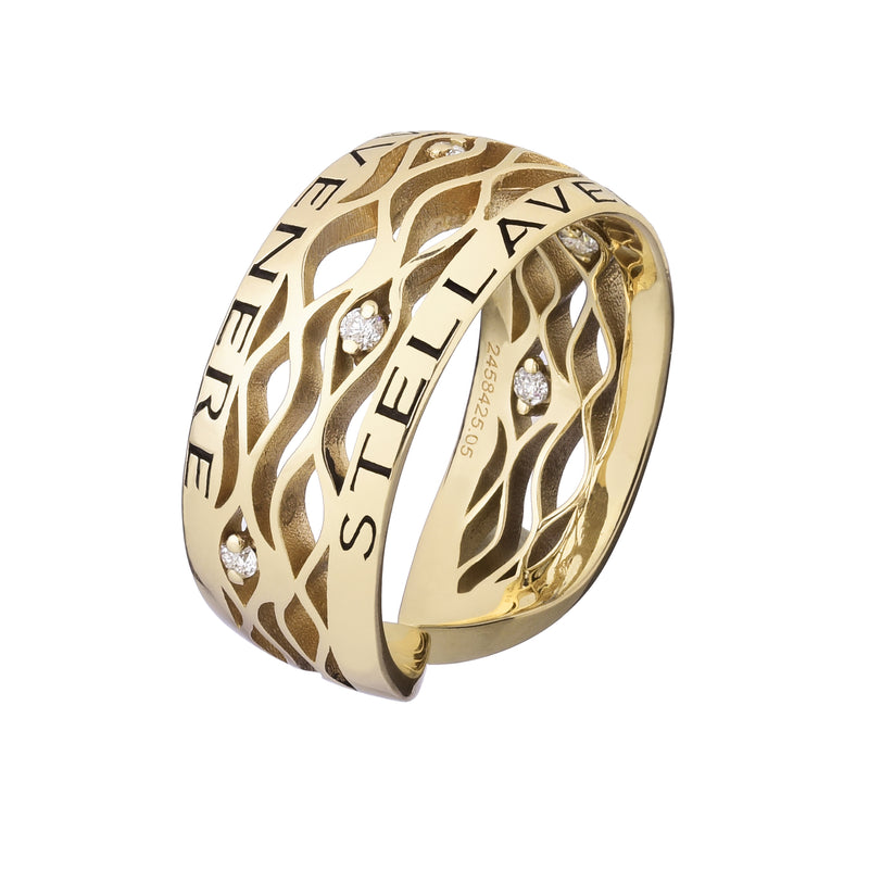 Stellavenere Fascia Oro Giallo 10 Diamanti