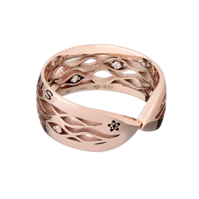 Stellavenere Fascia Oro Rosa 10 Diamanti