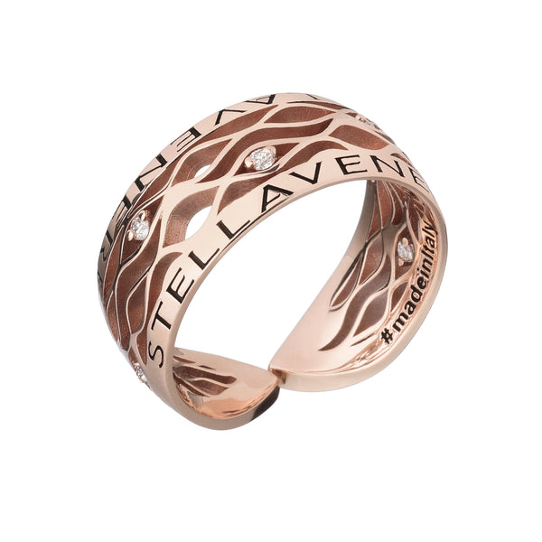 Stellavenere Fascia Oro Rosa 10 Diamanti
