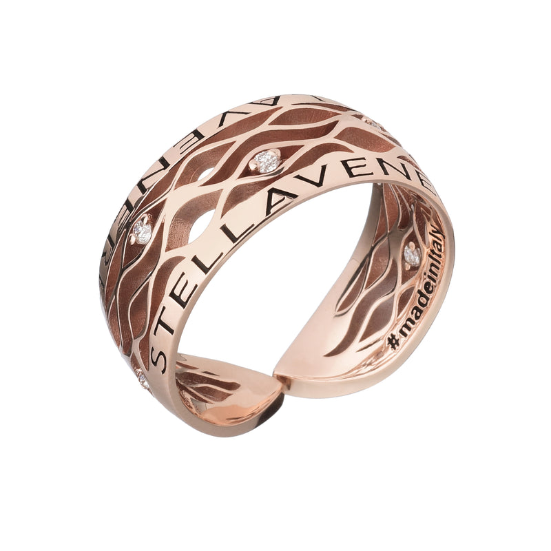 Stellavenere Fascia Oro Rosa 10 Diamanti