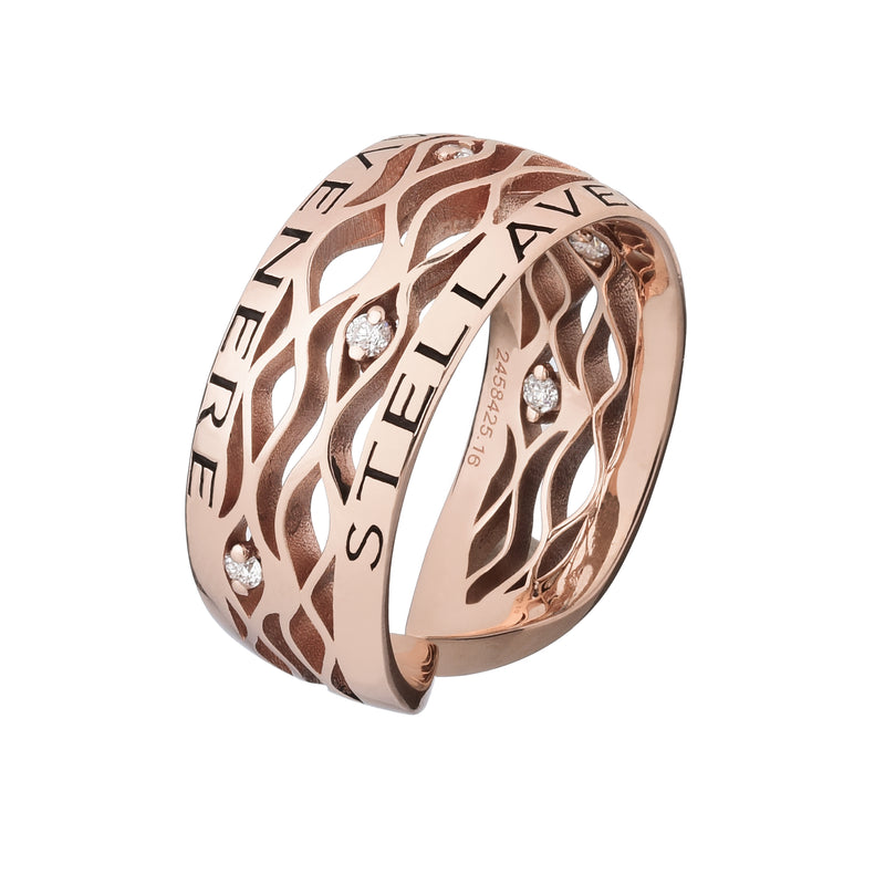 Stellavenere Fascia Oro Rosa 10 Diamanti