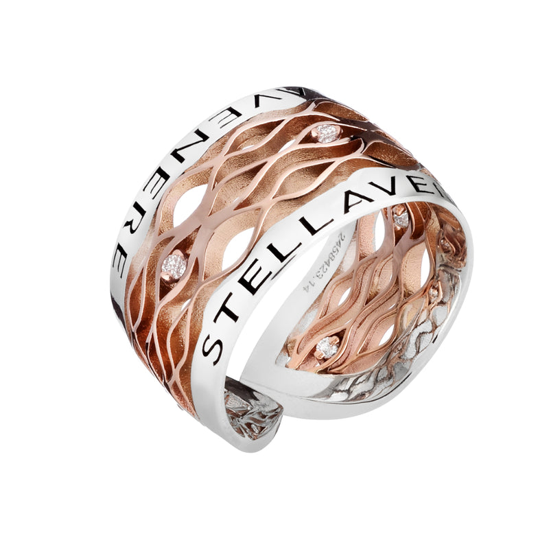 Stellavenere Fascia Oro Rosa Argento 10 Diamanti