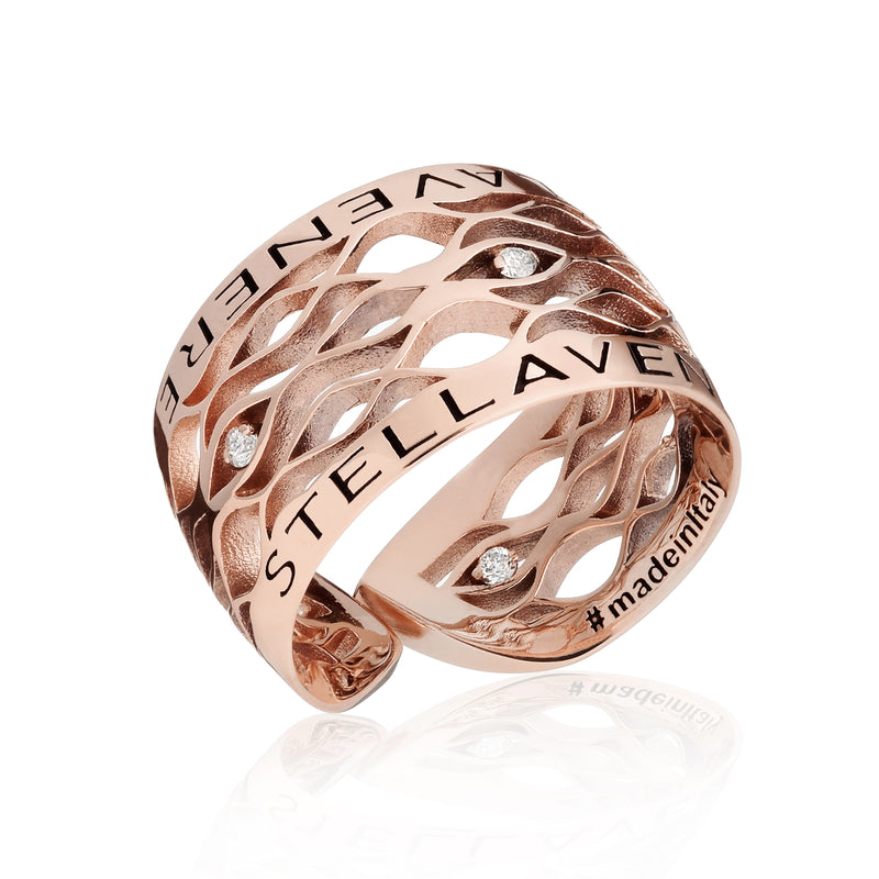 Stellavenere Fascia Oro Rosa 10 Diamanti