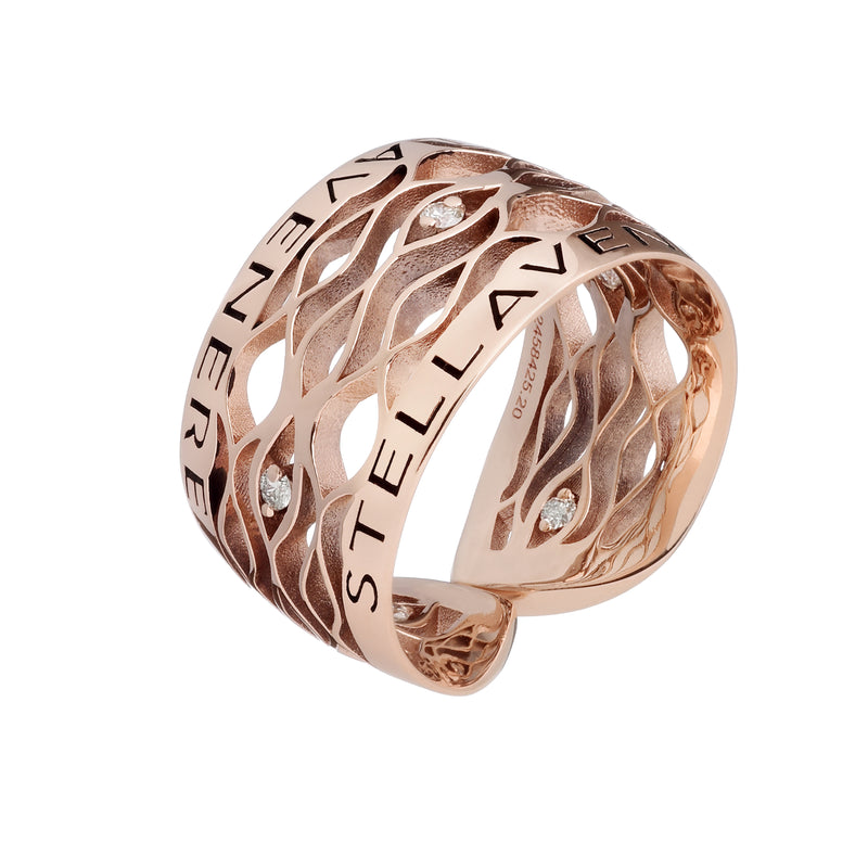 Stellavenere Fascia Oro Rosa 10 Diamanti